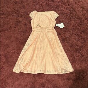 Evan Picone Peach Lace Kids Dress